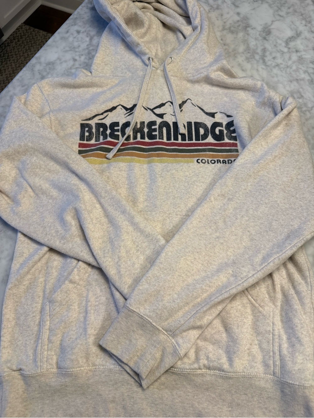 Techstyles Breckenridge Colorado Mountain Graphic Hoodie M